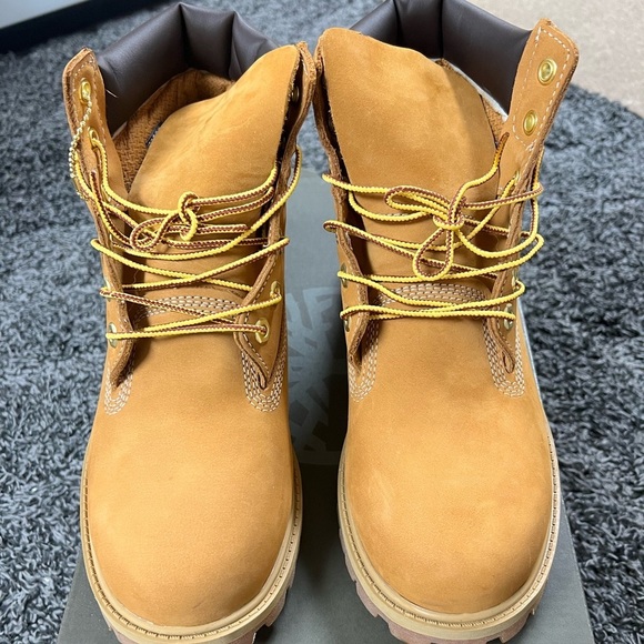Wheat Nubuck Timberland Junior Inch Premium Boots Coal